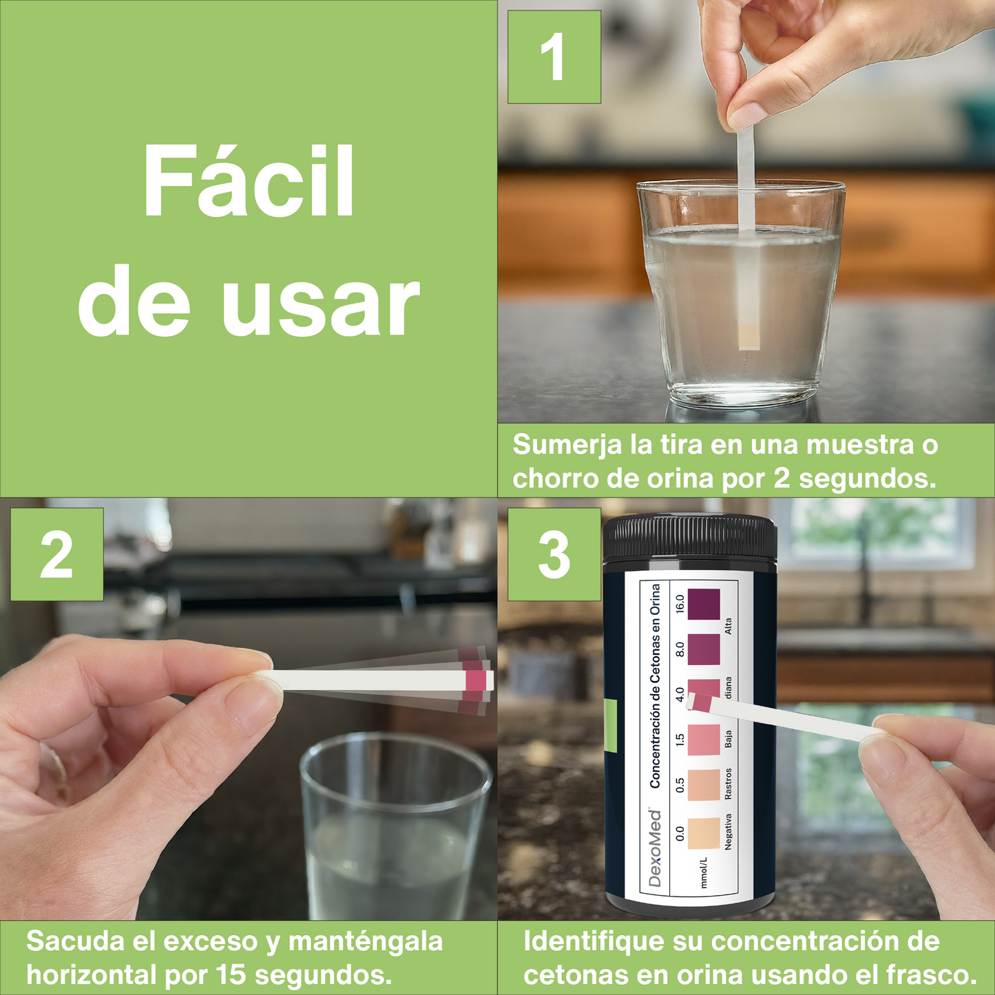 Como usar tiras de cetonas