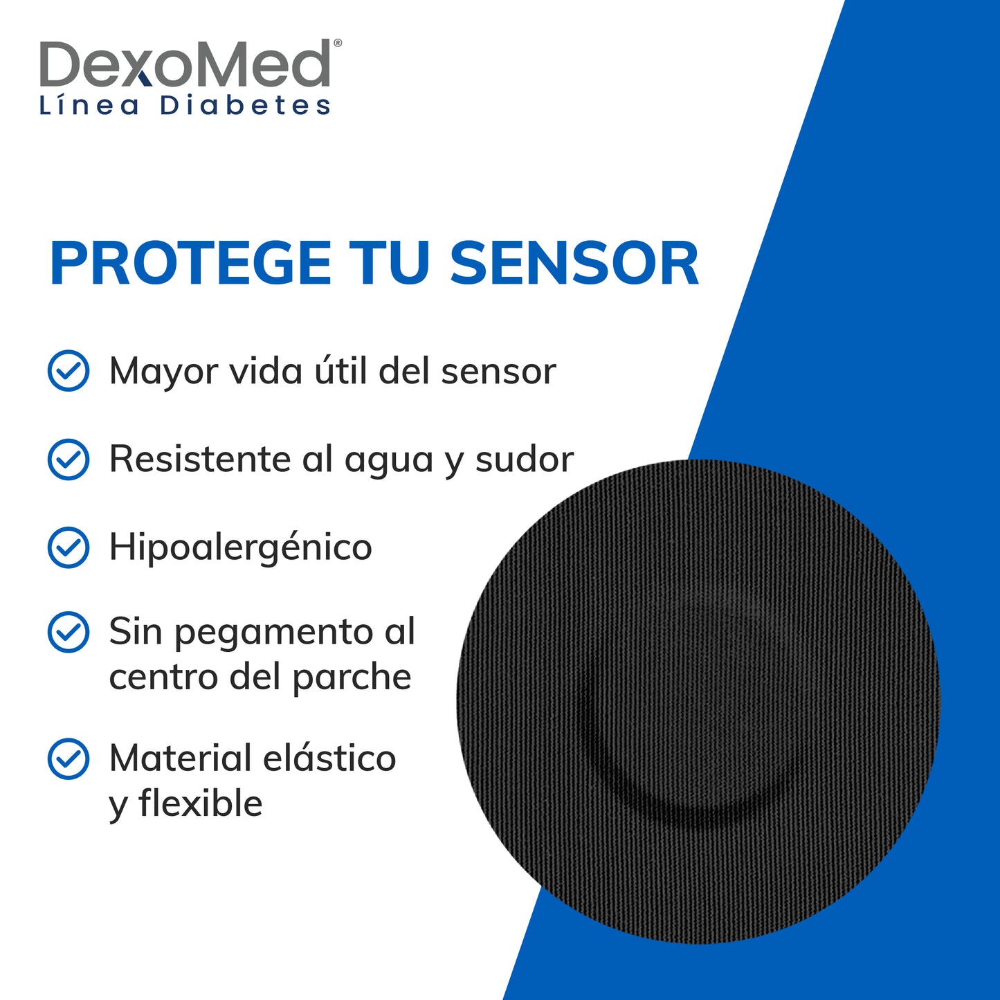 Parches Protectores DexoMed para FreeStyle Libre y Guardian (20un) - Negro